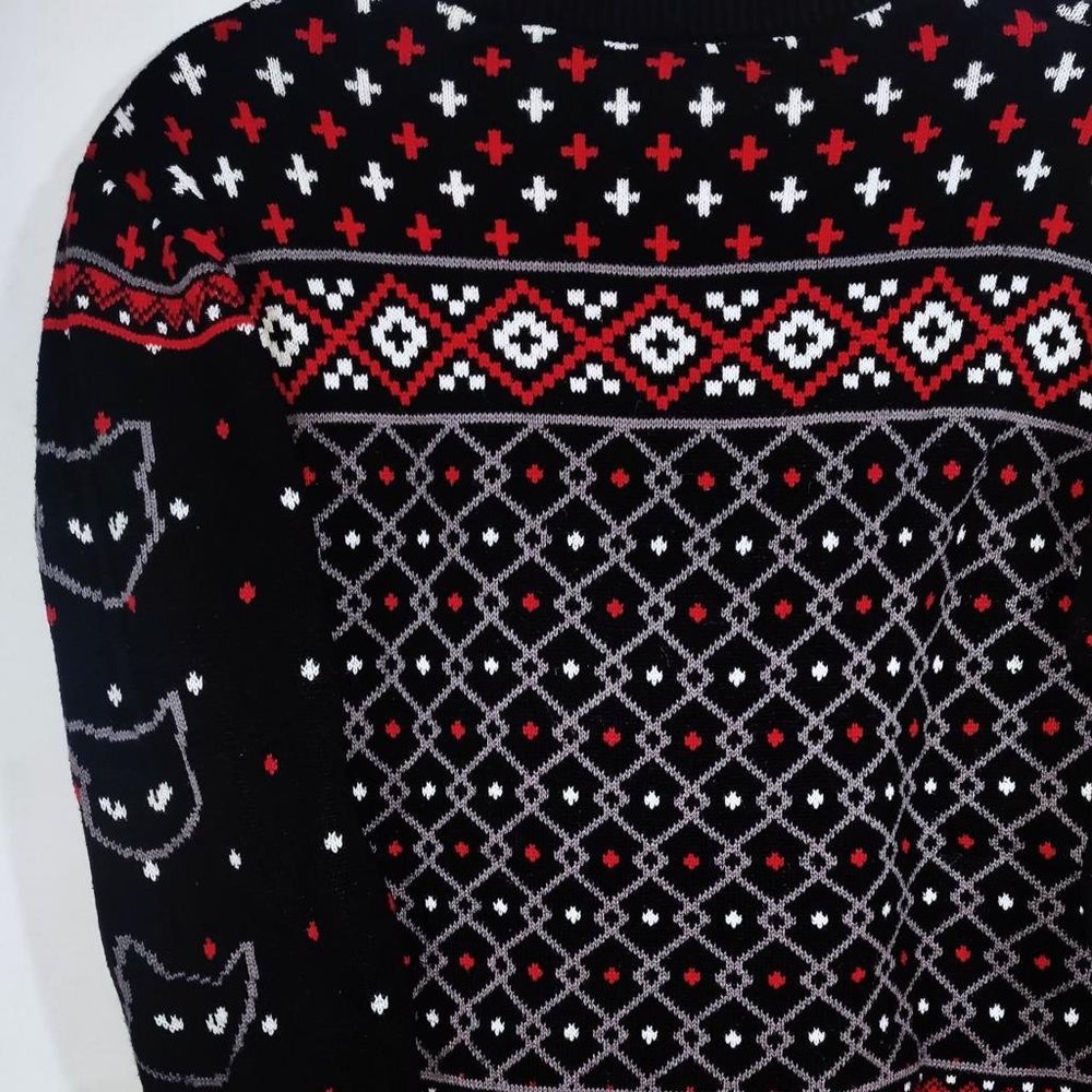 KILLSTAR Feline Festive RARE Knit Sweater - Picture 2 of 4
